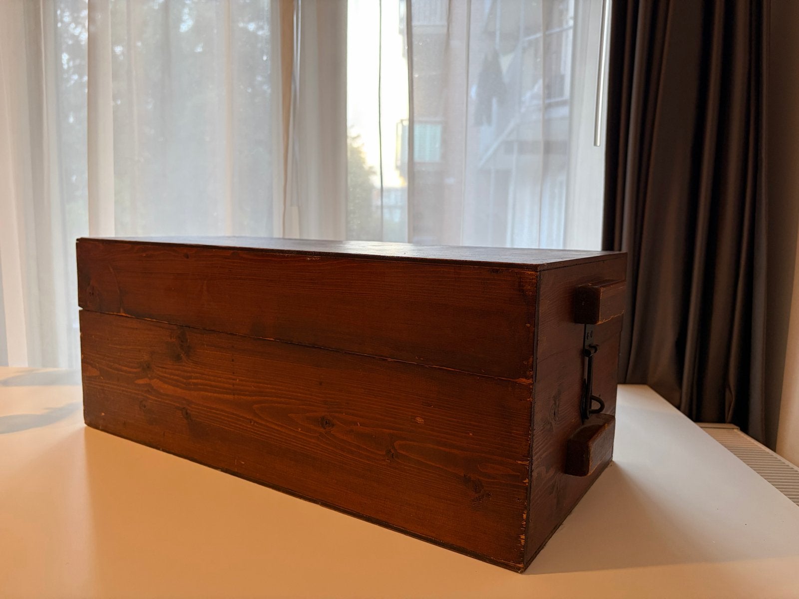 Stoere houten opbergkist / vintage kist / speelgoedkist, Ophalen, Gebruikt, 50 tot 100 cm, Minder dan 50 cm
