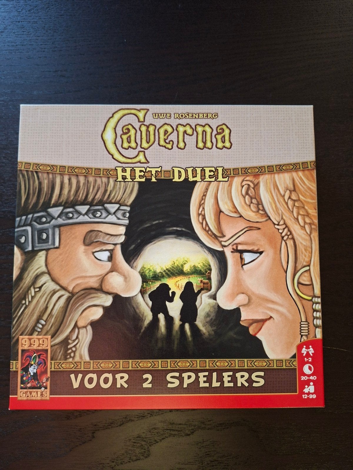 Caverna: Het Duel - Strategisch bordspel voor 2 spelers, Een of twee spelers, Ophalen of Verzenden, Zo goed als nieuw, 999 Games