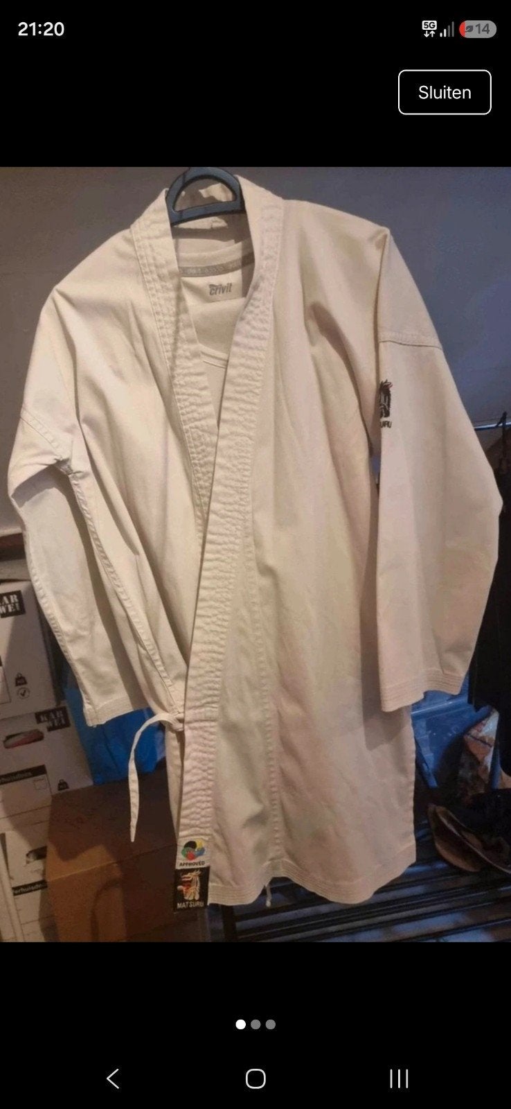 Matsuru WKF Goedgekeurd Karatepak - Maat 170, Sport en Fitness, Vechtsporten en Zelfverdediging, Gebruikt, Maat XS of kleiner