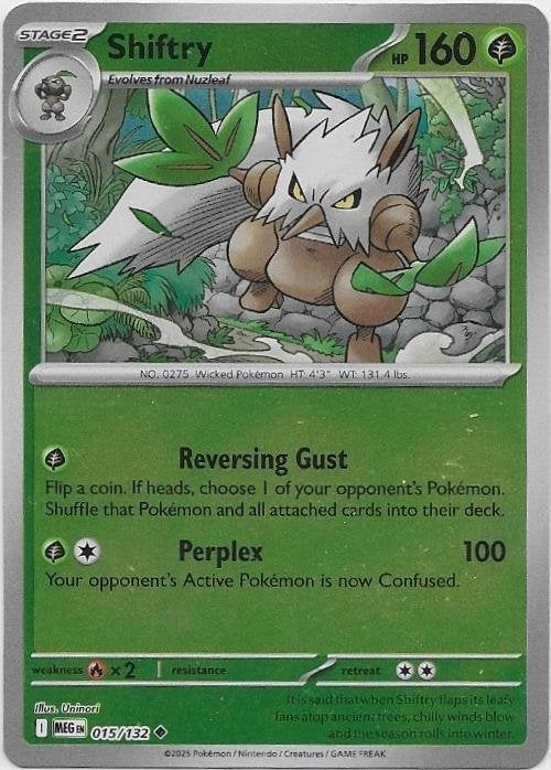 Mega Evolution,  Shiftry [reverse] 15/132, Hobby en Vrije tijd, Verzamelkaartspellen | Pokémon, Nieuw, Losse kaart, Verzenden