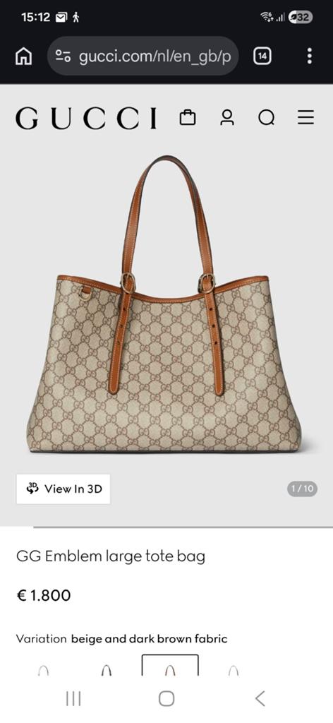 Gucci tas grote shopper tas nieuw orgineel geen bon, Ophalen of Verzenden, Nieuw, Zwart, Shopper