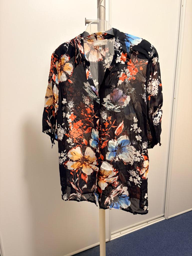 Chalou zomerblouse maat 48, Kleding | Dames, Ophalen of Verzenden, Zo goed als nieuw, Maat 46/48 (XL) of groter, Zwart