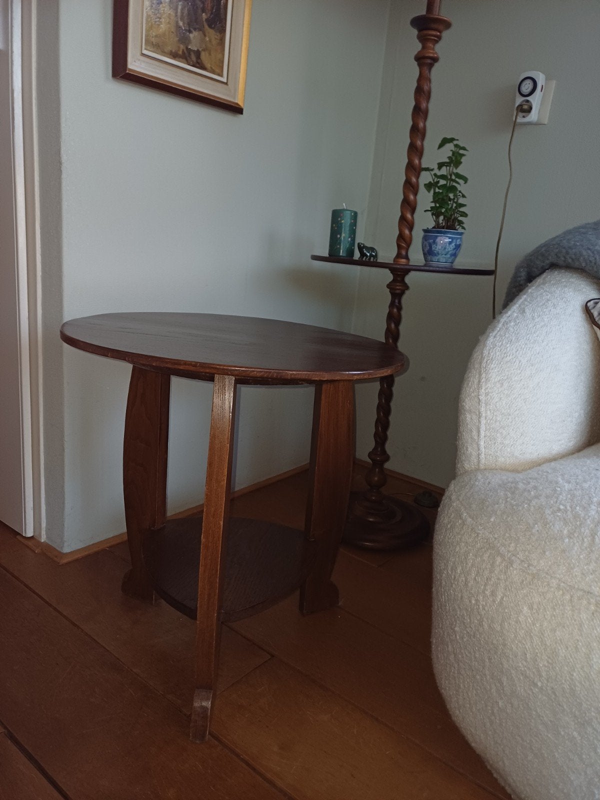Houten tafeltje, Minder dan 55 cm, Rond, Hout, Ophalen