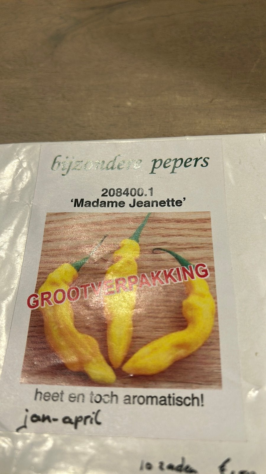 Peper zaden madame jeanette, Ophalen of Verzenden, Volle zon