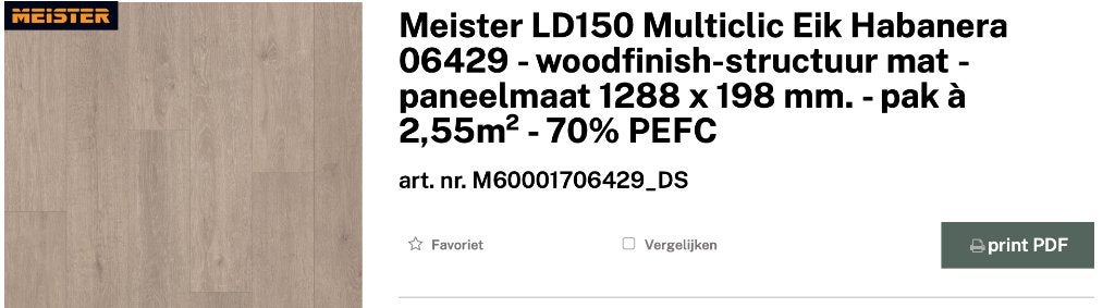 laminaatvloer, Ophalen, Kunststof, 50 tot 150 cm, Nieuw