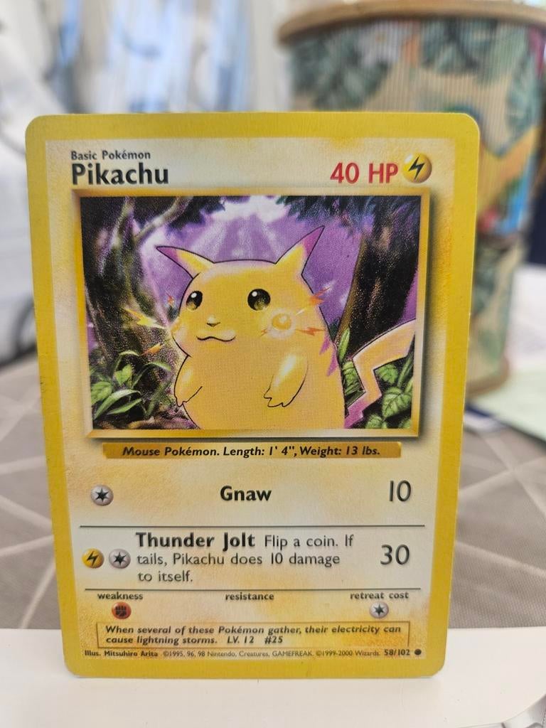 Pikachu base set 58 / 102, Ophalen of Verzenden
