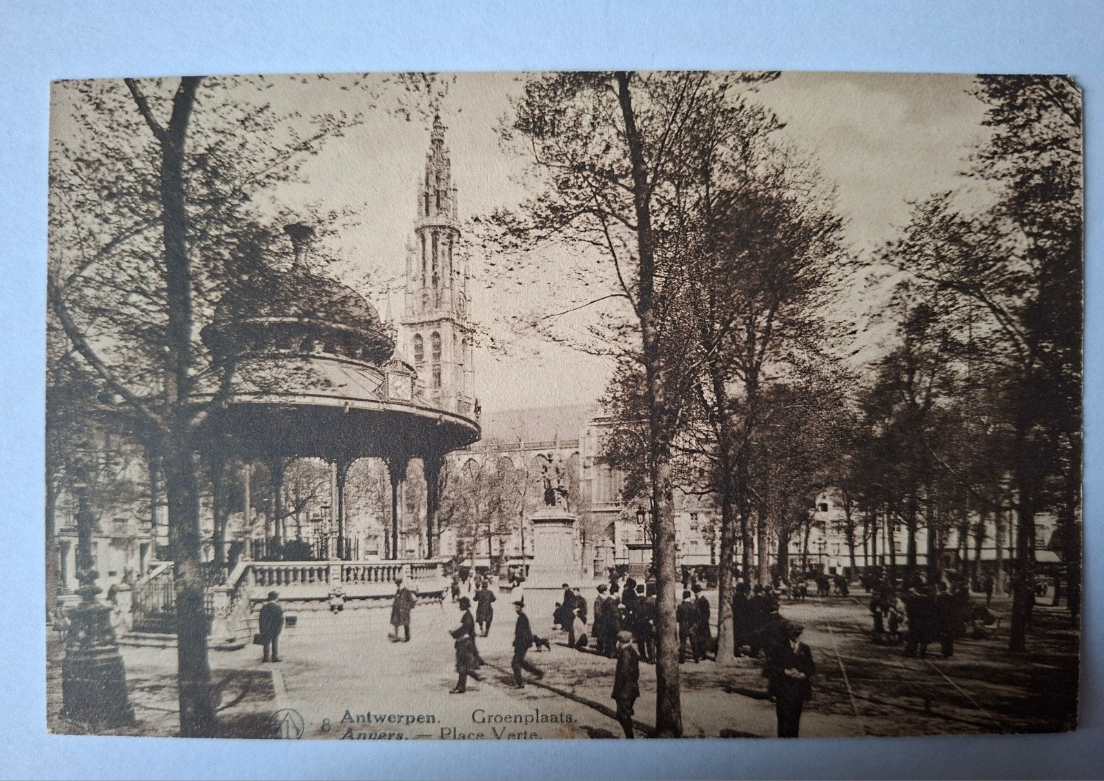 Ansichtkaart Antwerpen Groenplaats, Ophalen of Verzenden, Voor 1940, Zo goed als nieuw
