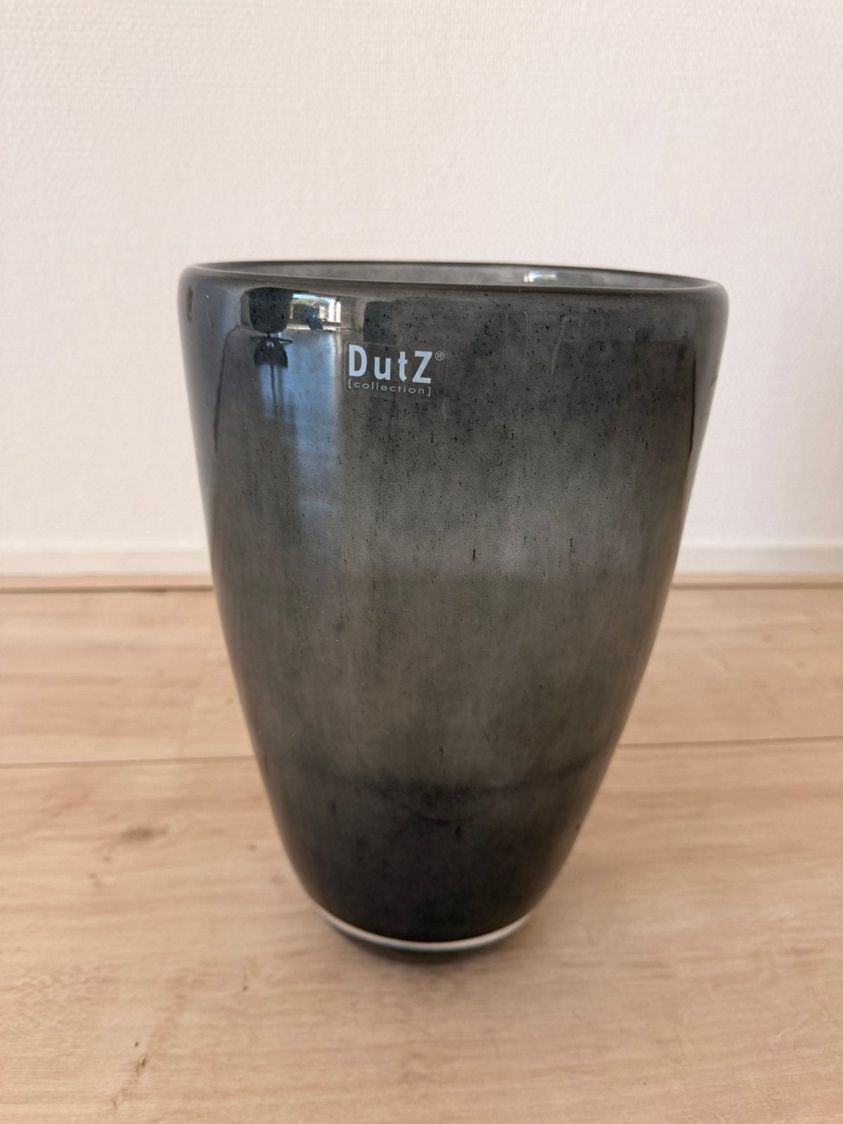 Dutz glazen vaas grijs, Huis en Inrichting, Ophalen, Zo goed als nieuw, Modern, Glas