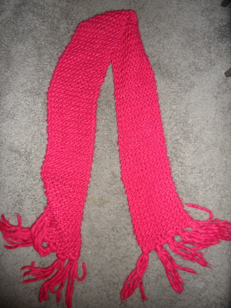 Heerlijke, lange warme shawl (V&D, 100% acryl), Ophalen of Verzenden, Gedragen, Maat 46/48 (XL) of groter, Sjaal