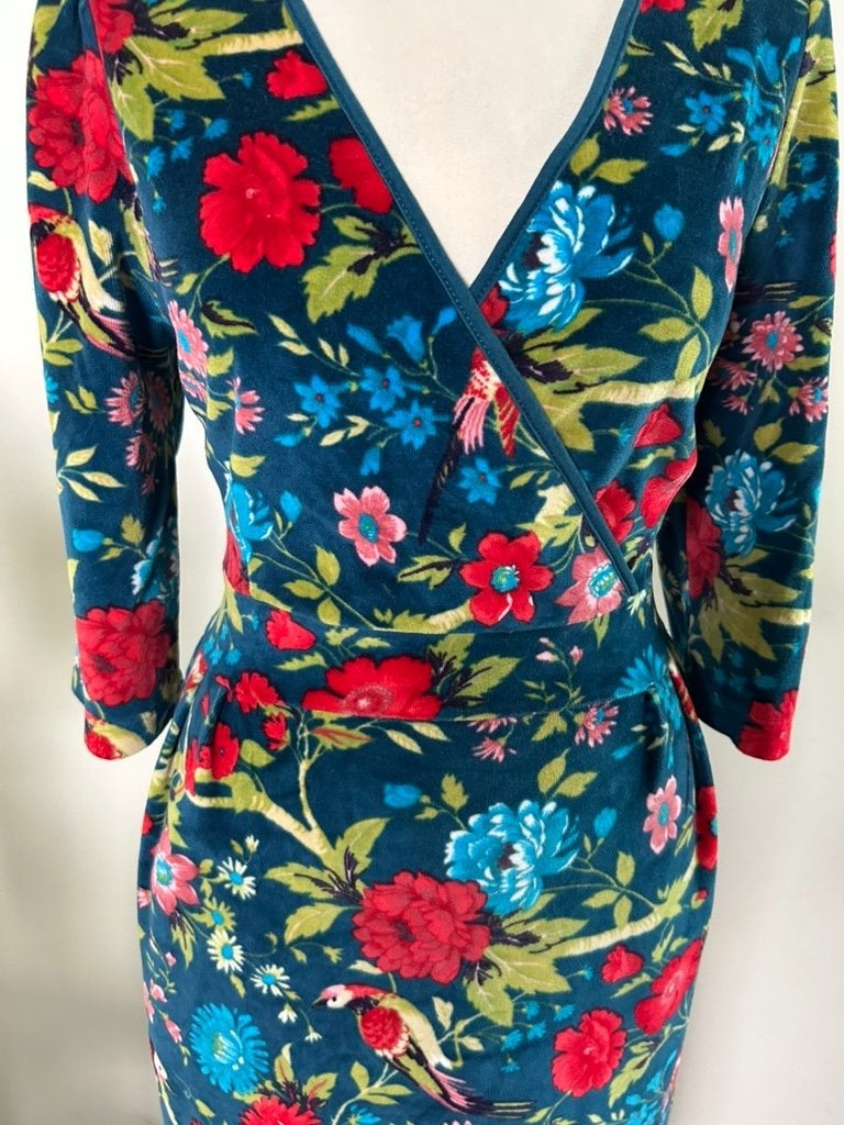King Louie maat L velvet tulip cross dress 3588, Blauw, Maat 42/44 (L), Ophalen of Verzenden, Zo goed als nieuw