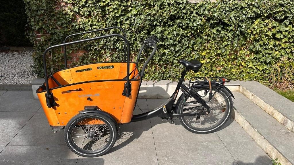 VOGUE SUPERIOR 3 BAKFIETS, Fietsen en Brommers, Fietsen | Bakfietsen, 4 kinderen of meer, Huif, Zo goed als nieuw, Ophalen