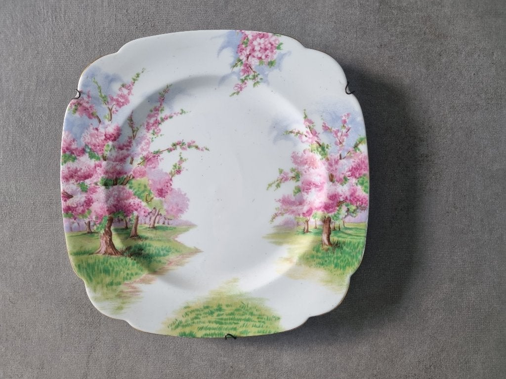 Royal Albert Blossom Time Vierkant Bord - Vintage Porselein, Antiek en Kunst, Ophalen of Verzenden