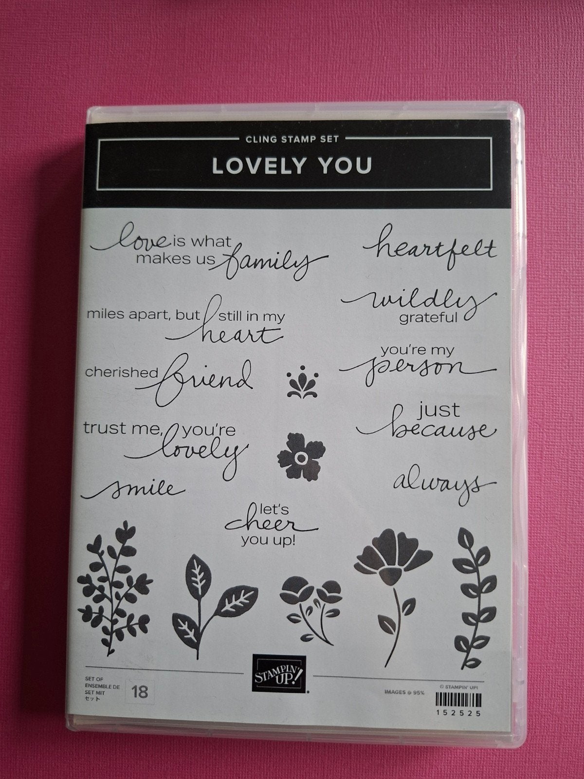 stampin up rubberen stempels Lovely You, Ophalen of Verzenden, Zo goed als nieuw, EZ-mounted stempel