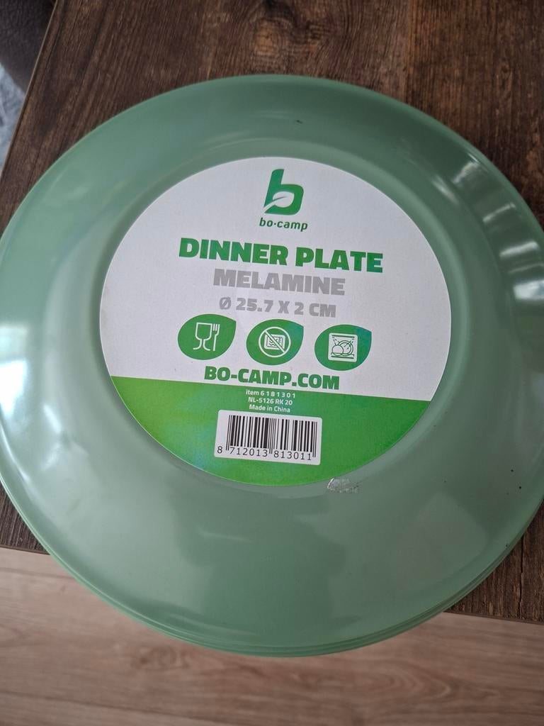 4x Bo-Camp Melamine Diner Borden - Lichtgewicht en Duurzaam, Caravans en Kamperen, Kampeeraccessoires, Ophalen of Verzenden, Nieuw