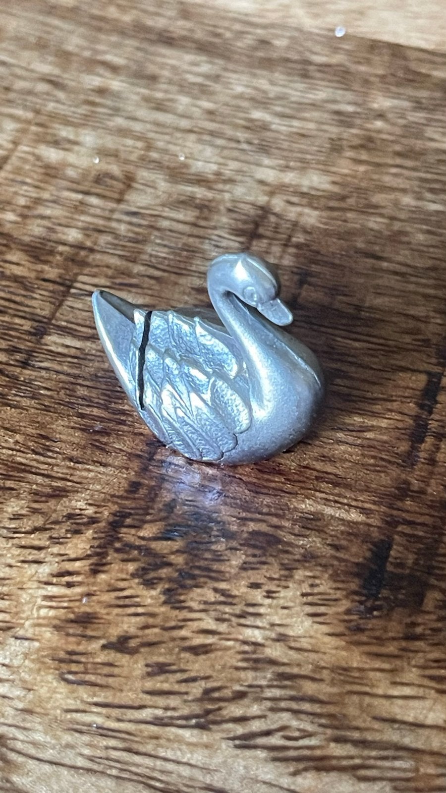 Zilveren zwaan kaarthouder, Antiek en Kunst, Ophalen of Verzenden, Zilver