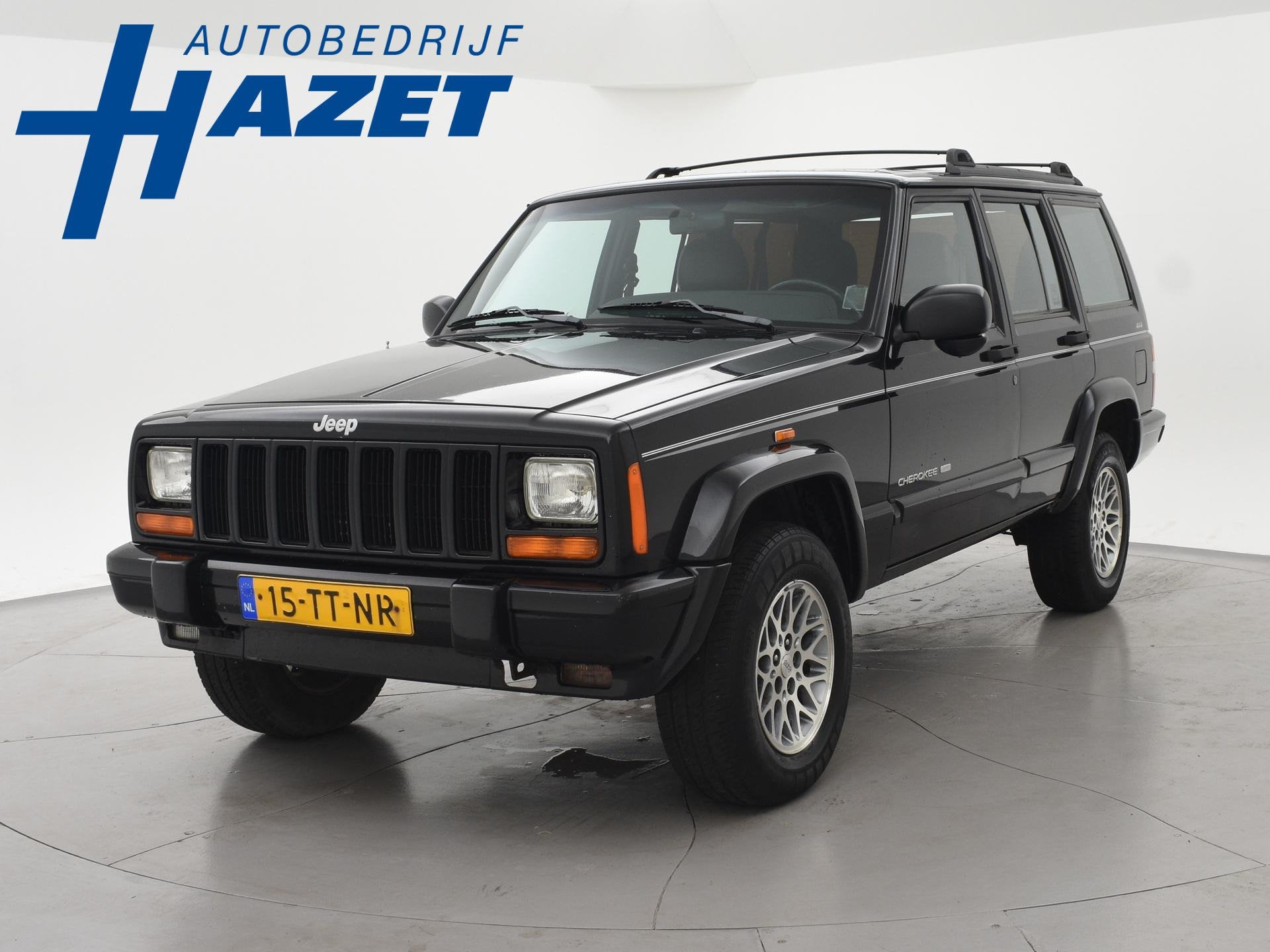 Jeep Cherokee 4.0i LPG-G3 4X4 AUT. LIMITED + LEDER | 3250 KG, Automaat, Gebruikt, Stoelverwarming, Zwart