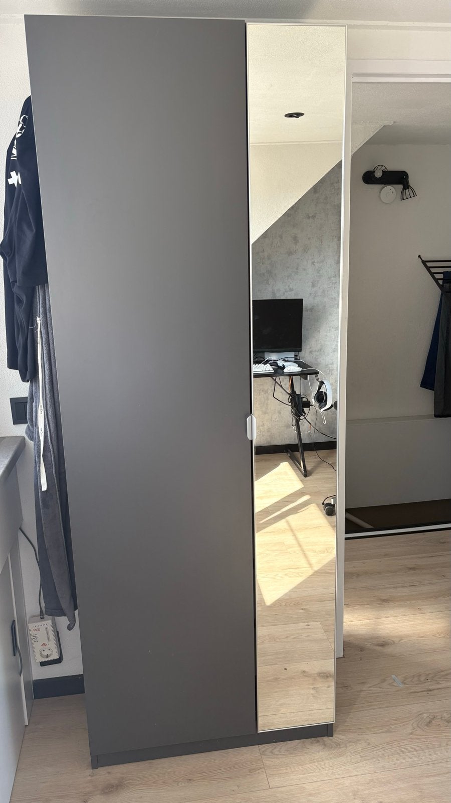 Pax kledingkast met spiegeldeur, Ophalen, Gebruikt, 50 tot 100 cm, Met lade(s)