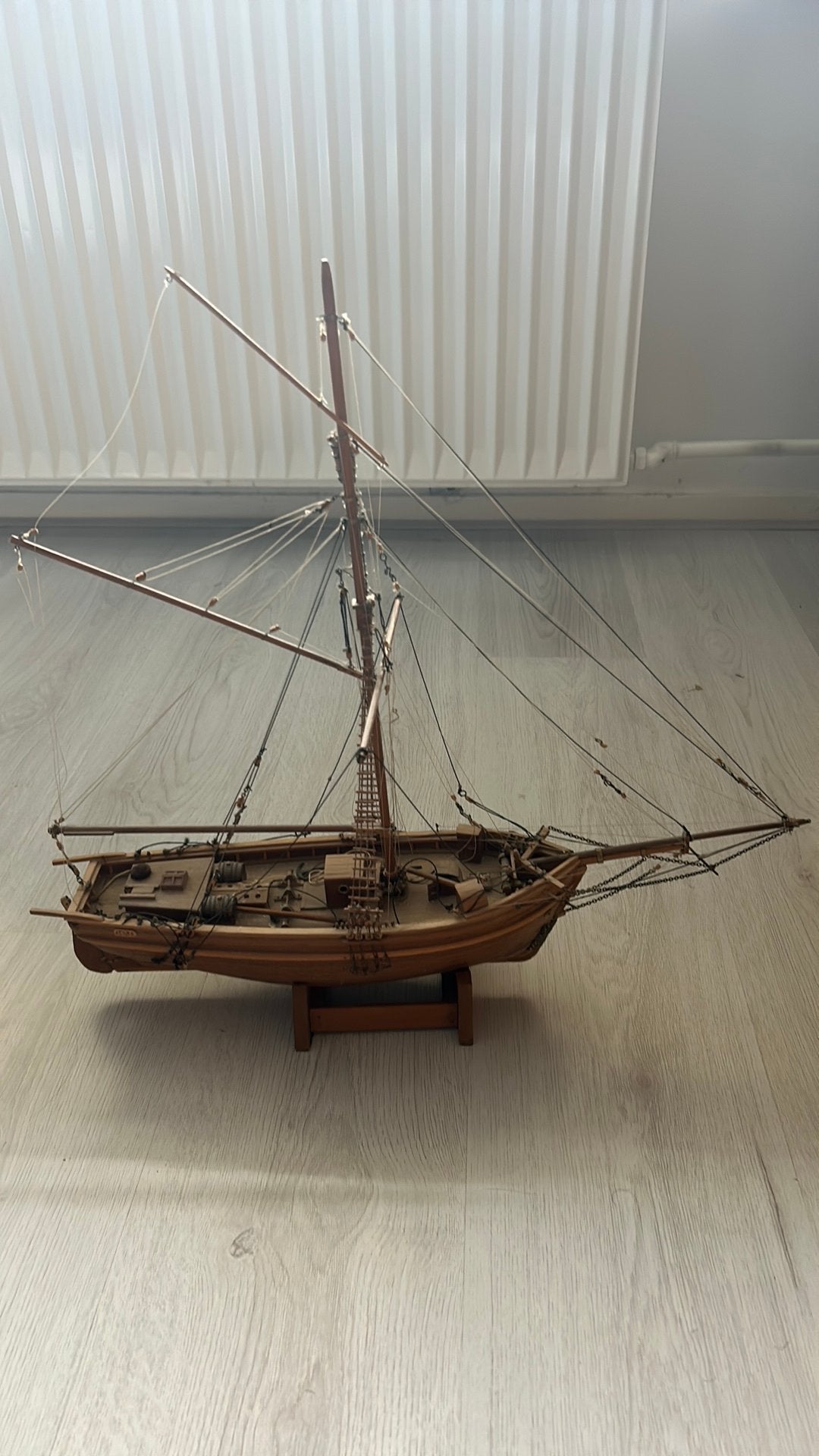 Houten modelschip, Hobby en Vrije tijd, Modelbouw | Boten en Schepen, Ophalen, Gebruikt