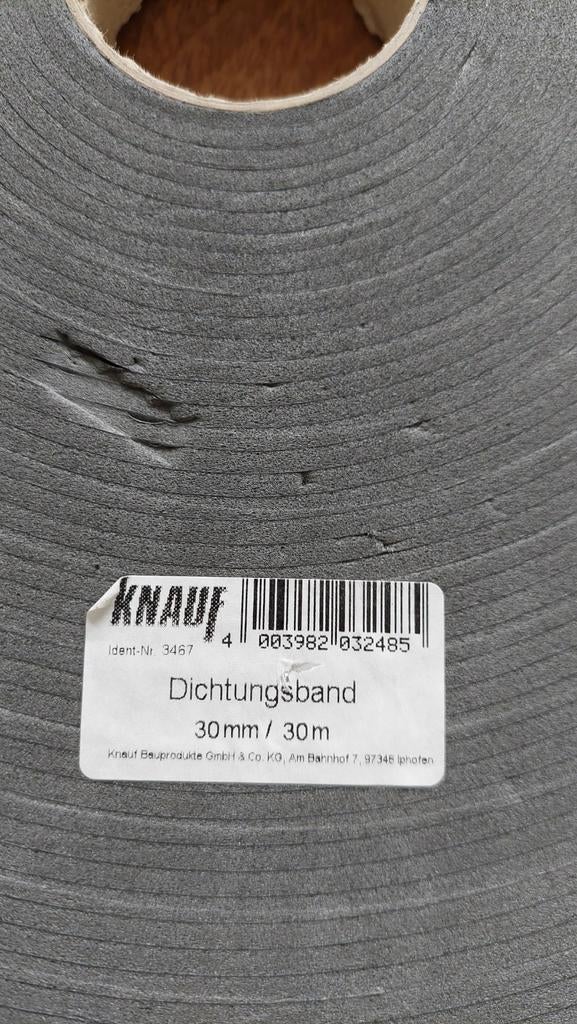 Knauf Dichtingsband 30mm / 30m, Doe-het-zelf en Verbouw, Ophalen of Verzenden, Nieuw, Overige materialen, Minder dan 4 cm