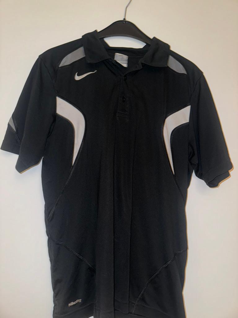 Nike sportshirt poloshirt tennis M zwart zwarte, Zwart, Nike, Zo goed als nieuw, Algemeen