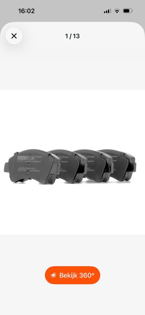 Remblokken voorzijde peugot artikelnummer:402B0048P, Ophalen of Verzenden, Nieuw