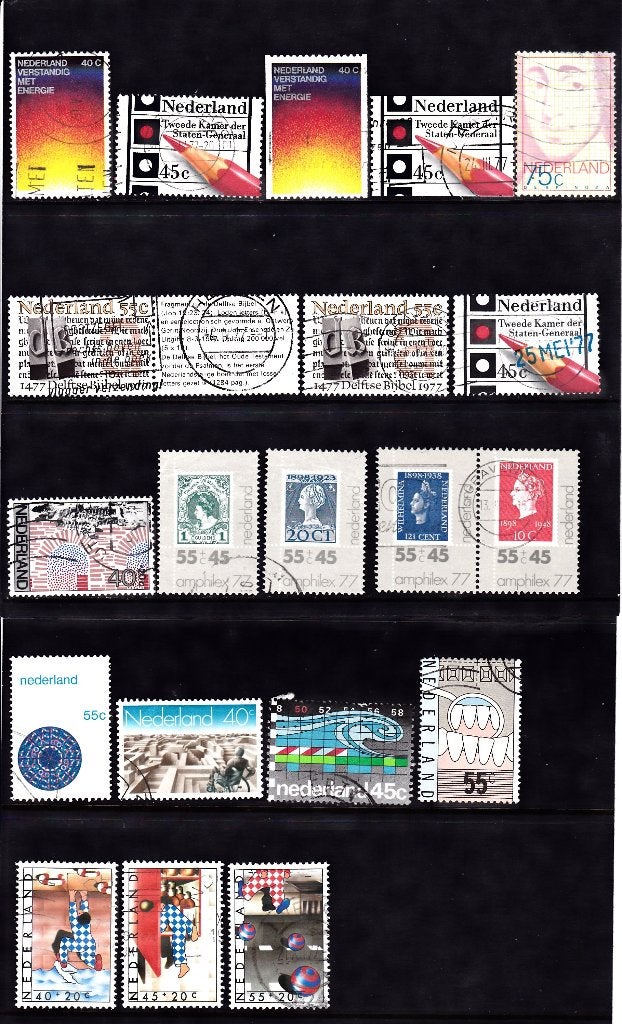 Nederland zegels uit 1977 gestempeld, Postzegels en Munten, Verzenden, Na 1940, Gestempeld