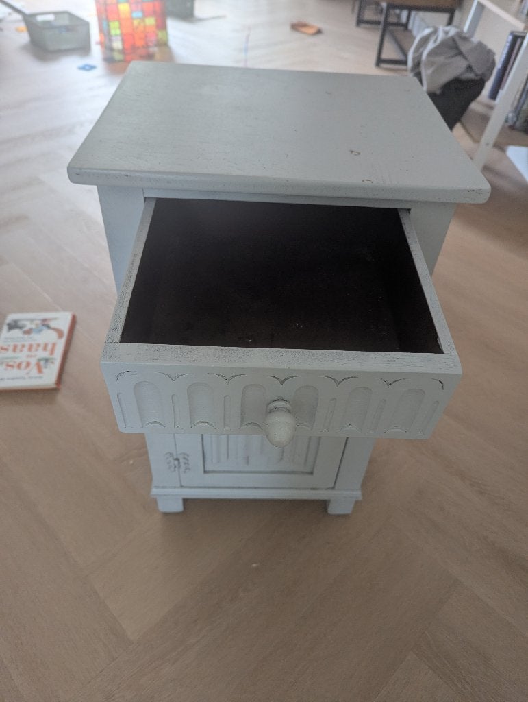 kastje met lade, Huis en Inrichting, Kasten | Ladekasten, Ophalen, Minder dan 50 cm, Gebruikt, 1 of 2 laden