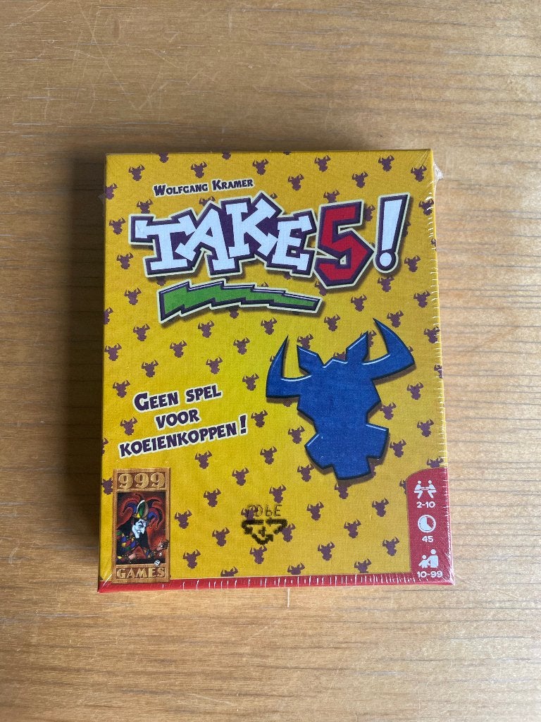 nieuw! take 5 van 999 games, Hobby en Vrije tijd, Gezelschapsspellen | Kaartspellen, Ophalen of Verzenden, Nieuw, 999 Games bv