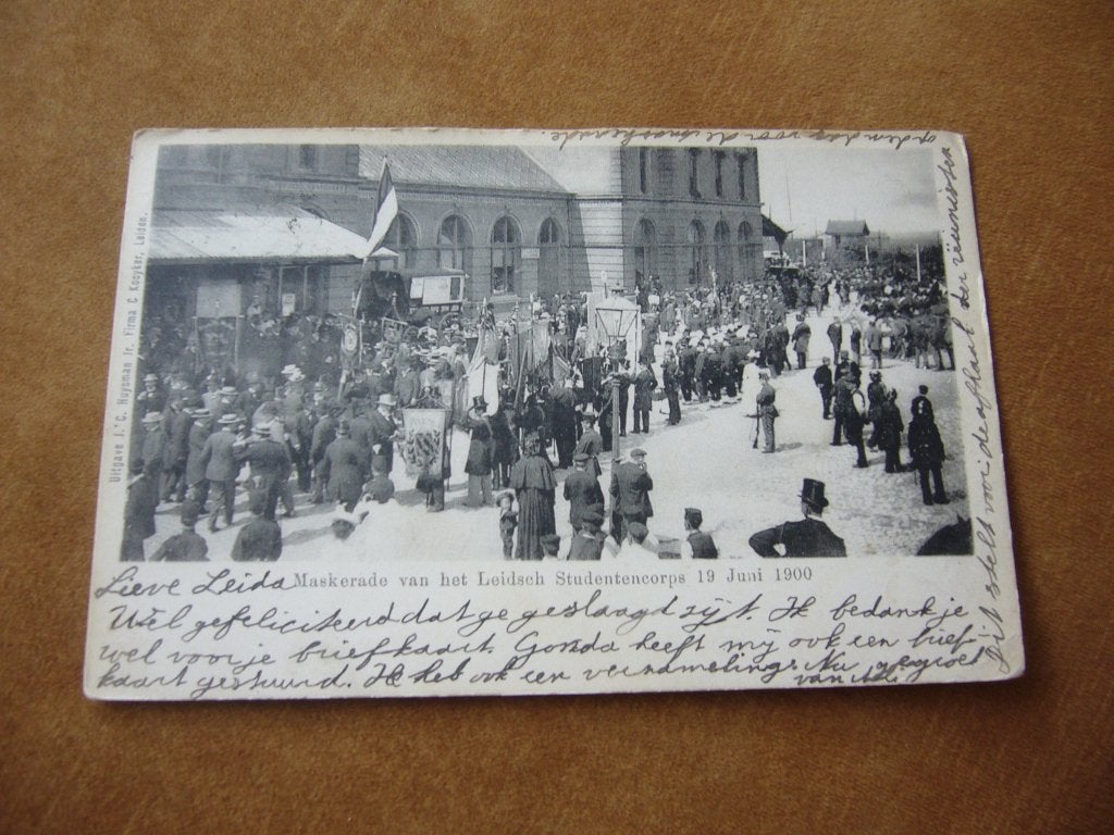LEIDEN  =  MASKERADE VAN HET LEIDSCH STUDENCORPS  1900, Ophalen of Verzenden, Voor 1920, Gelopen, Zuid-Holland