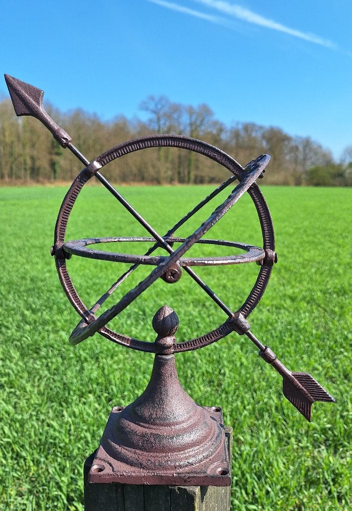 Zonnewijzer van gietijzer, Verzenden, Nieuw