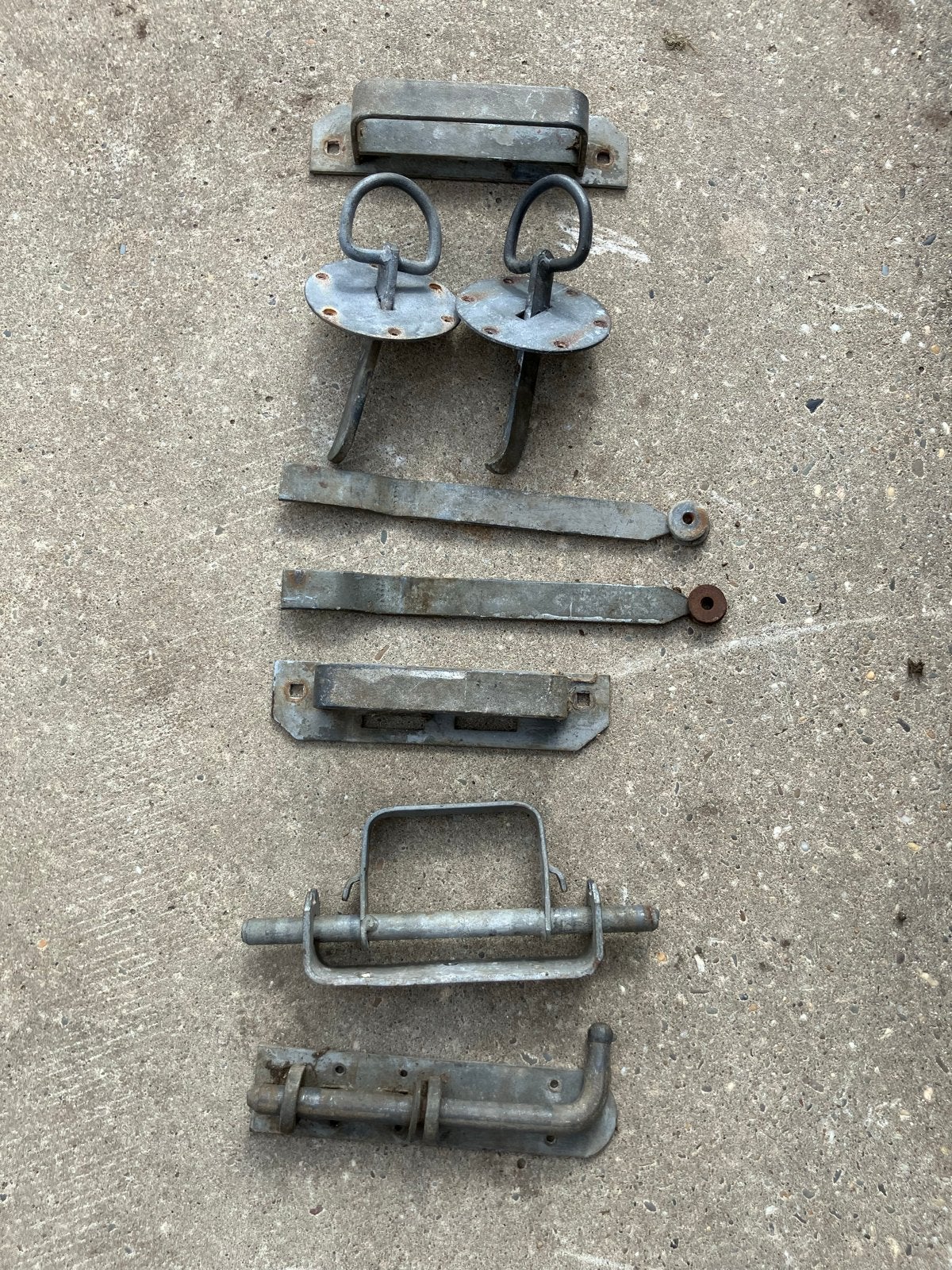 Diverse metalen schuiven, grendels en klinken, Ophalen of Verzenden, Gebruikt, IJzer, Schuif of Grendel