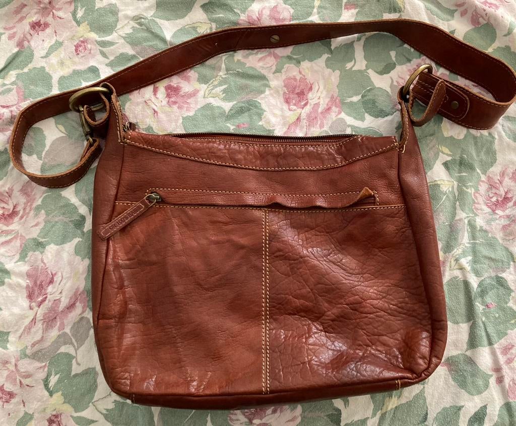 Bruin leren tas van dR 100% Bags (de Rooy), Verzenden, Zo goed als nieuw, Bruin, Leer