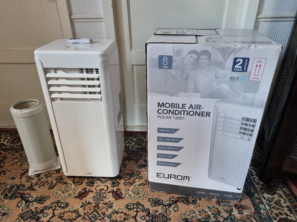 Eurom Polar 12001 BTU Mobiele Airco, Ophalen, Timer, 3 snelheden of meer, Zo goed als nieuw