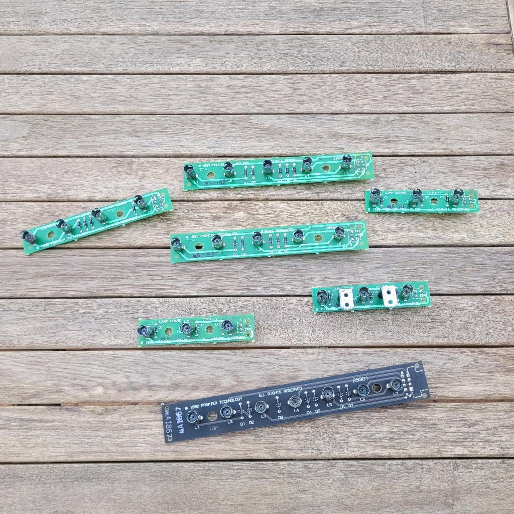 Set van 7 lampboards voor Gottlieb, Verzamelen, Automaten | Flipperkasten, Gebruikt, Gottlieb, Ophalen of Verzenden, Dot-matrix