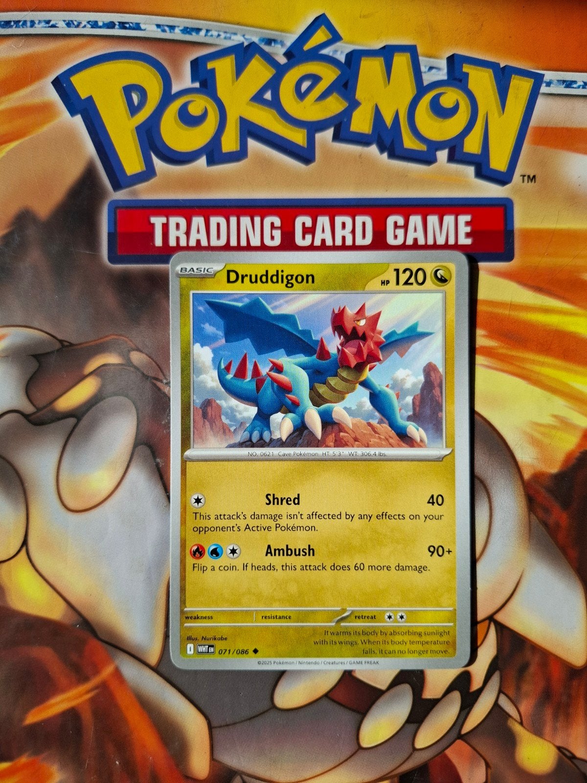 Druddigon 071/086 White Flare set pokemon kaart nm, Ophalen of Verzenden, Zo goed als nieuw, Losse kaart