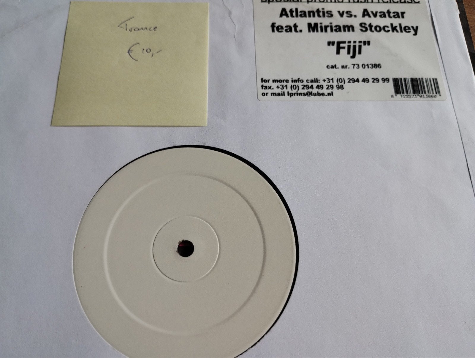 Atlantis vs. Avatar feat. Miriam Stockley - Fiji (12" vinyl), Cd's en Dvd's, Vinyl | Dance en House, LP, Gebruikt, Trance, Ophalen of Verzenden