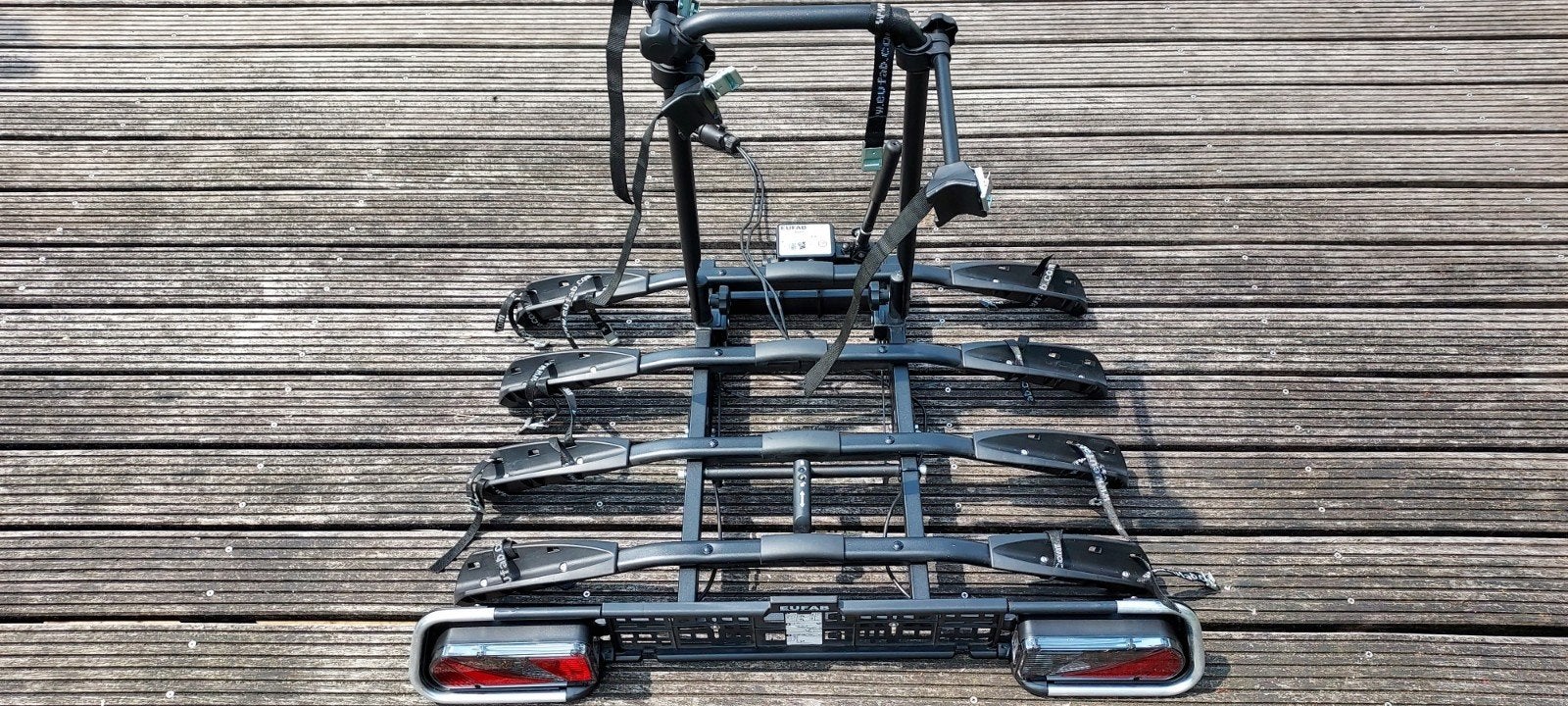 Eufab Amber 4 fietsendrager, zo goed als nieuw, Auto diversen, Fietsendragers, Ophalen, 3 fietsen of meer, Elektrische fiets, Zo goed als nieuw