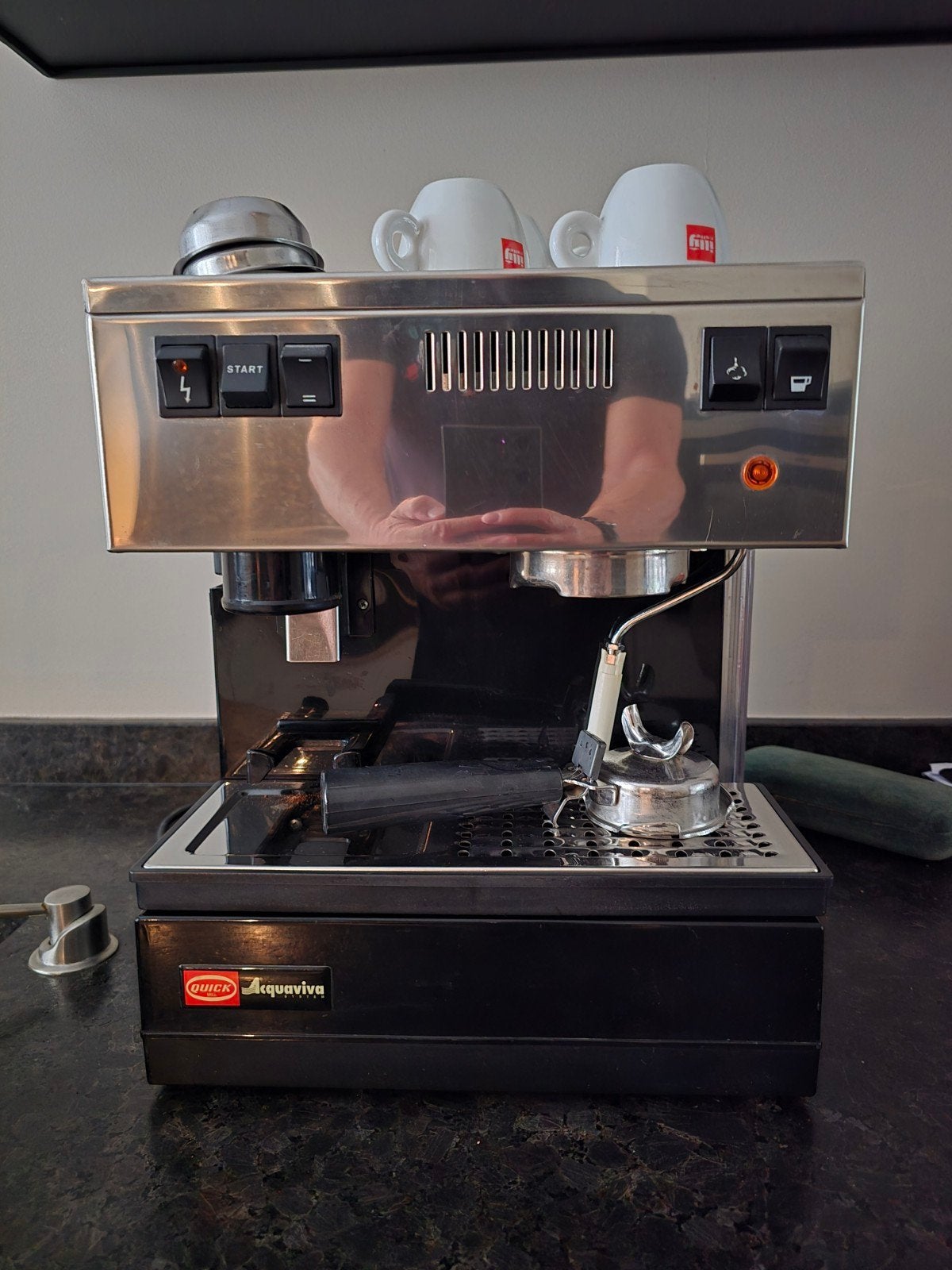 Quick Mill Acquaviva Espressomachine - 30 jaar oud, Gebruikt, Espresso apparaat, Gemalen koffie, Ophalen