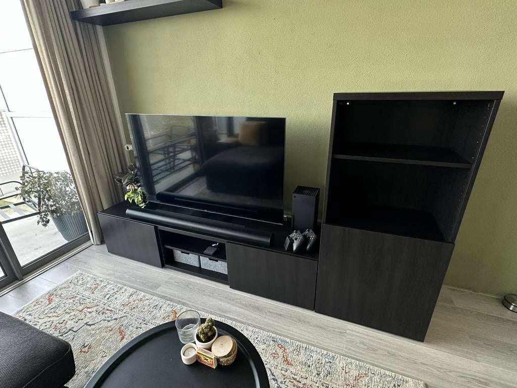 TV meubel IKEA BESTA, Huis en Inrichting, Kasten | Televisiemeubels, Ophalen, Zo goed als nieuw, 200 cm of meer, Minder dan 100 cm