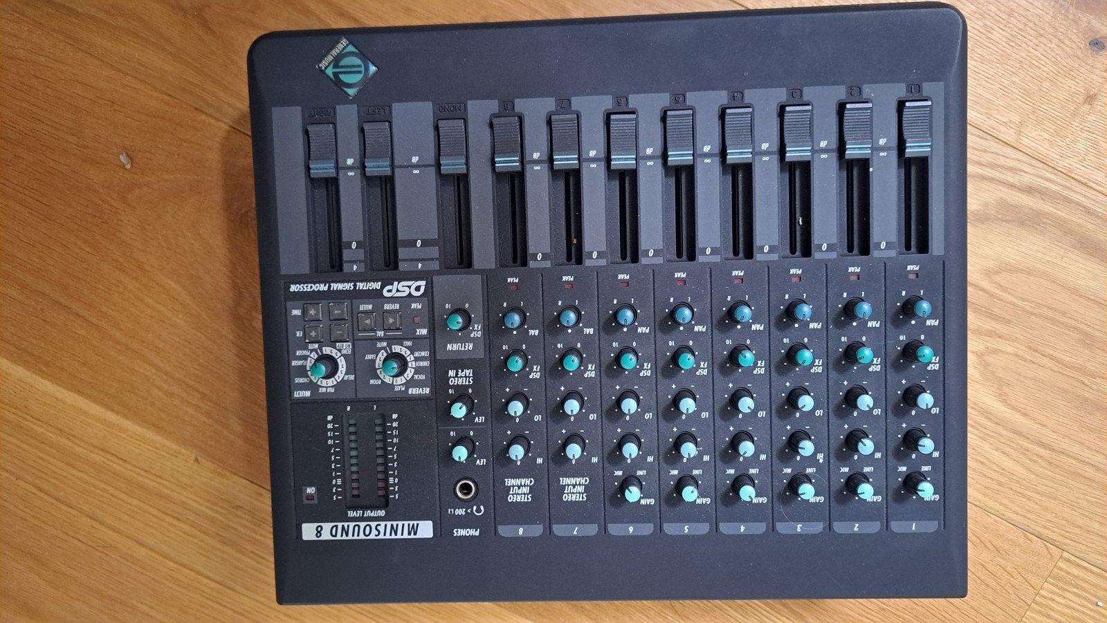 Minisound 8 DSP Digitale Mixer, Ophalen of Verzenden, Gebruikt, 5 tot 10 kanalen, Microfooningang