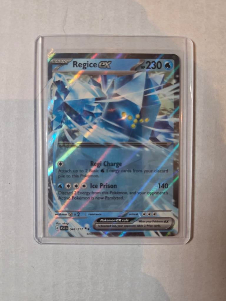 Pokémon Kaart: Regice EX 048/217 - Holo Foil, Ophalen of Verzenden, Zo goed als nieuw, Losse kaart, Foil