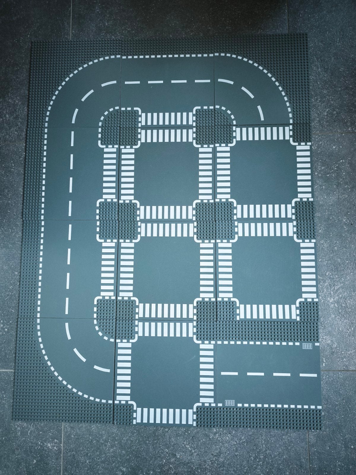 12 Lego City wegenplaten wegplaten donkergrijs zwart