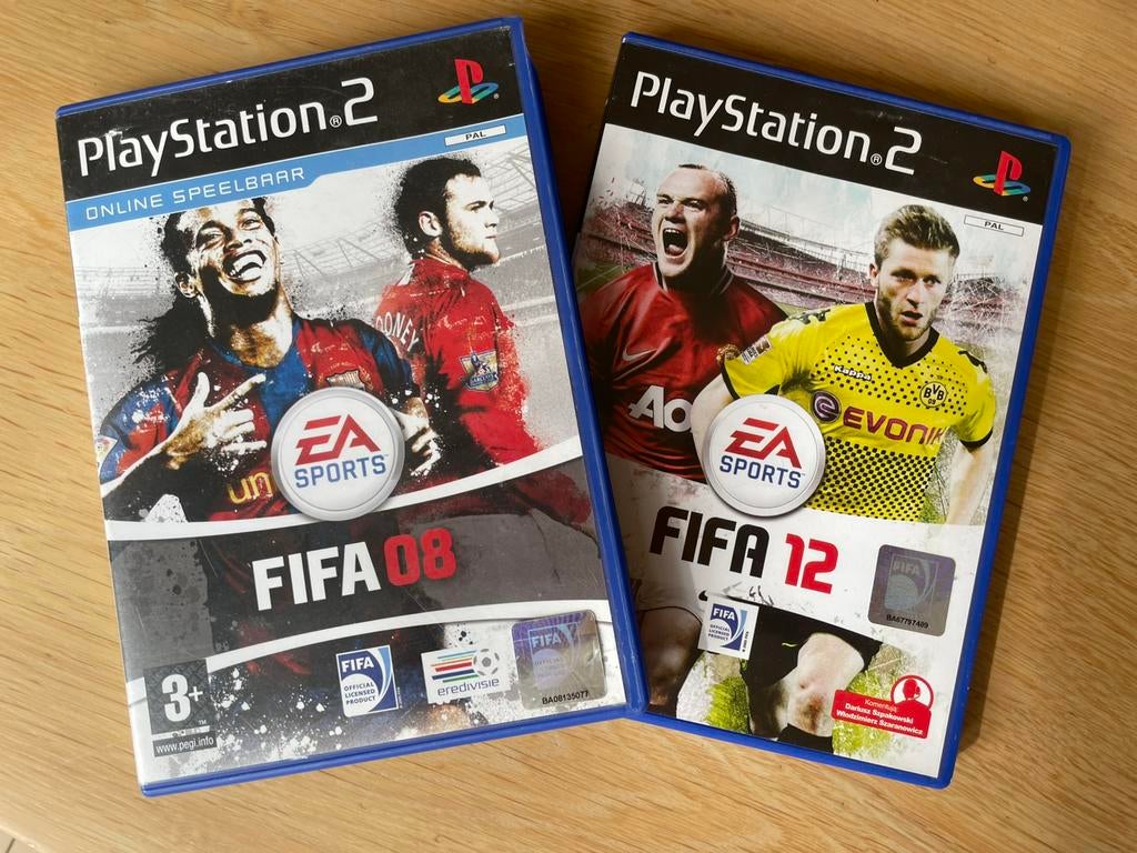 FIFA 08 en FIFA 12, Spelcomputers en Games, Games | Sony PlayStation 2, Gebruikt, Ophalen of Verzenden, Sport, 3 spelers of meer