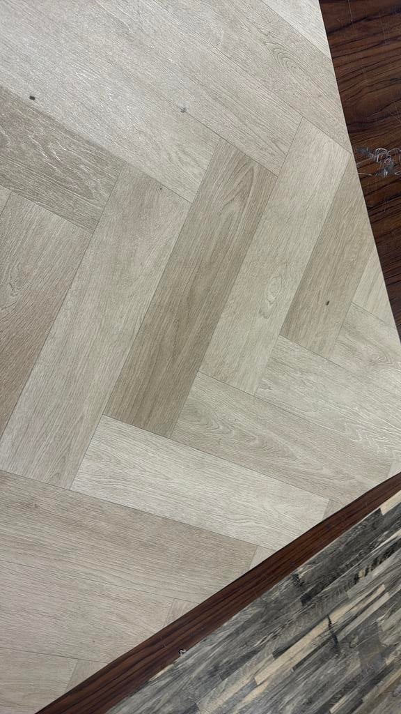 ‼️coupon vinyl visgraat 1,30x1,60m restpartij vloerbedekking, Ophalen, Nieuw, Minder dan 10 m², Vinyl