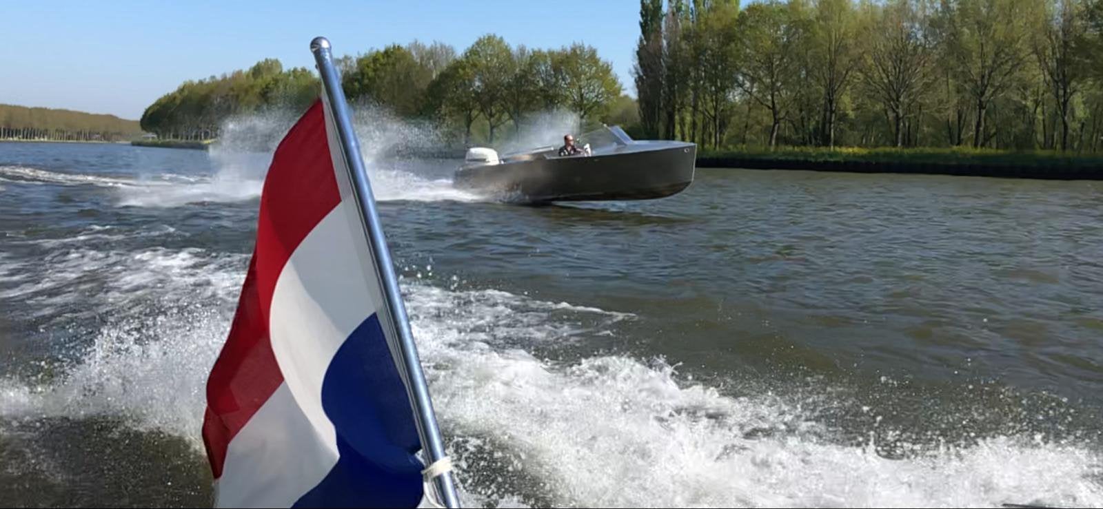 Aluminium “retro” snelle speedboot motorboot 225pk, Watersport en Boten, Ophalen, Elektrische start, Zo goed als nieuw, 200 pk of meer