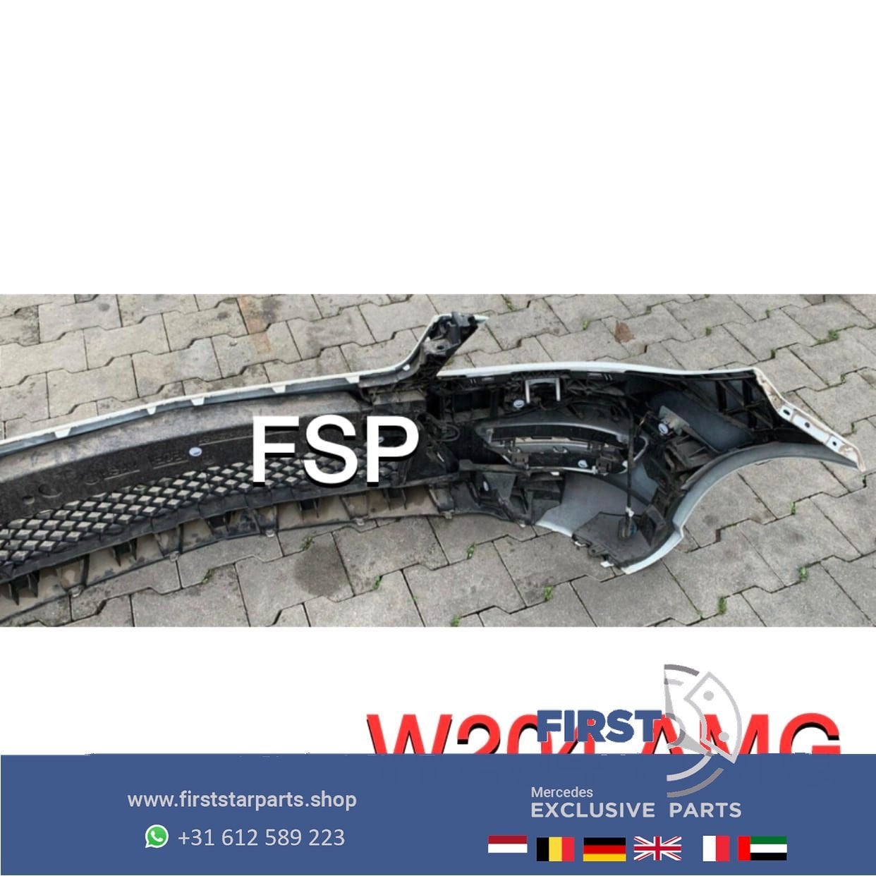 W204 Facelift AMG Voorbumper Mercedes C Klasse 2010-2014 COM, Gebruikt, -, Voor, Ophalen of Verzenden