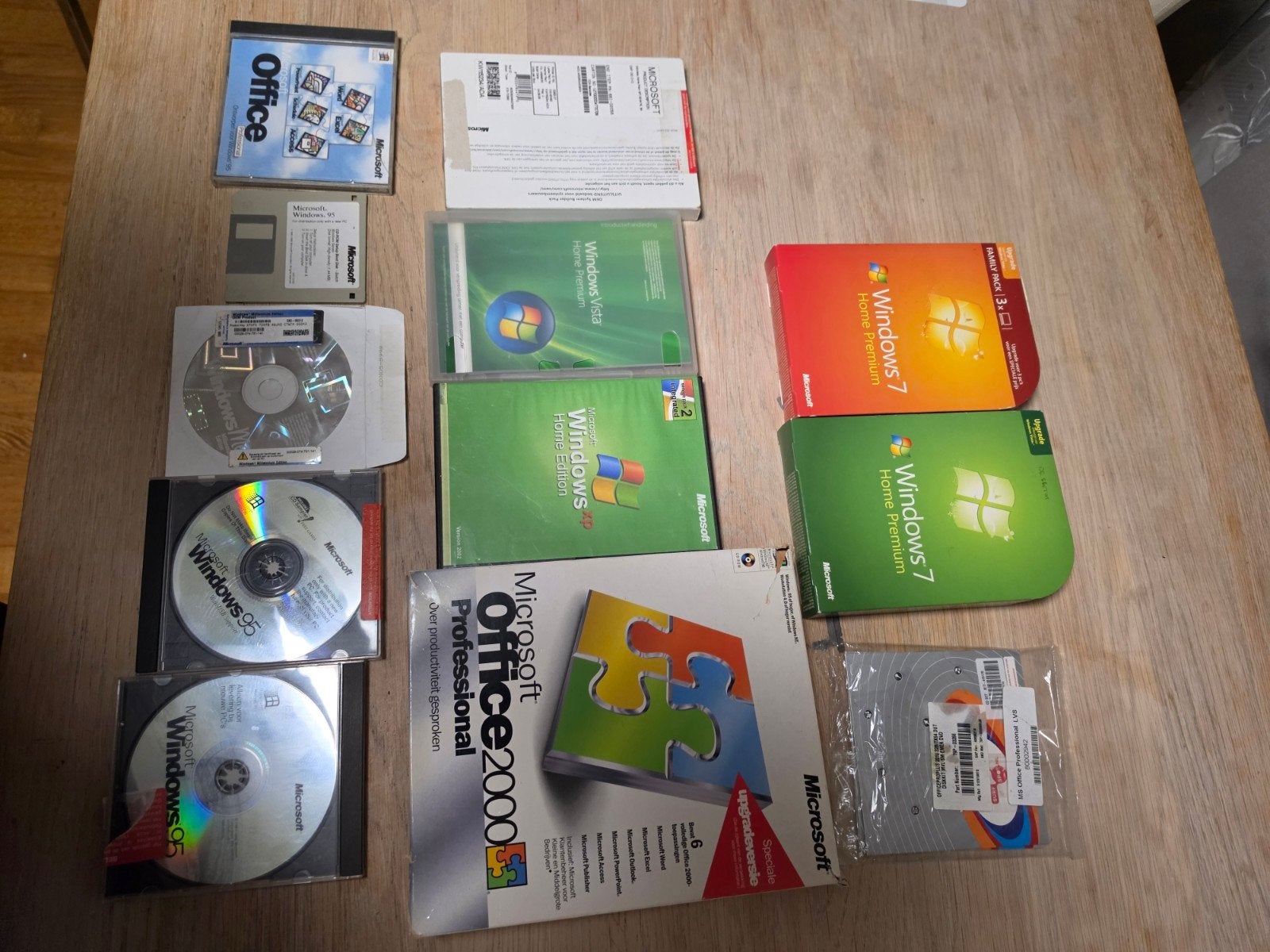 Microsoft Retro Collectie – Windows 95, XP, Vista, 7 & Offic, Ophalen of Verzenden