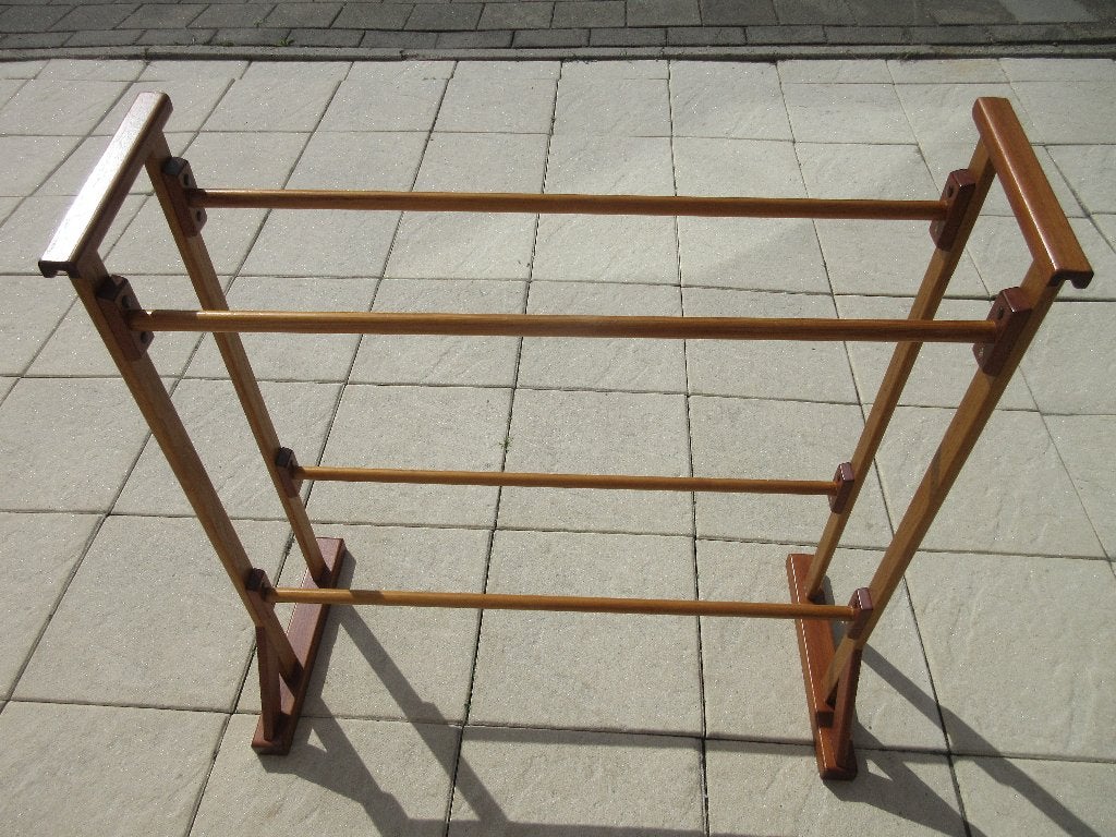 Vintage design houten rek handdoekenrek droogrek, Ophalen, Huis en Inrichting
