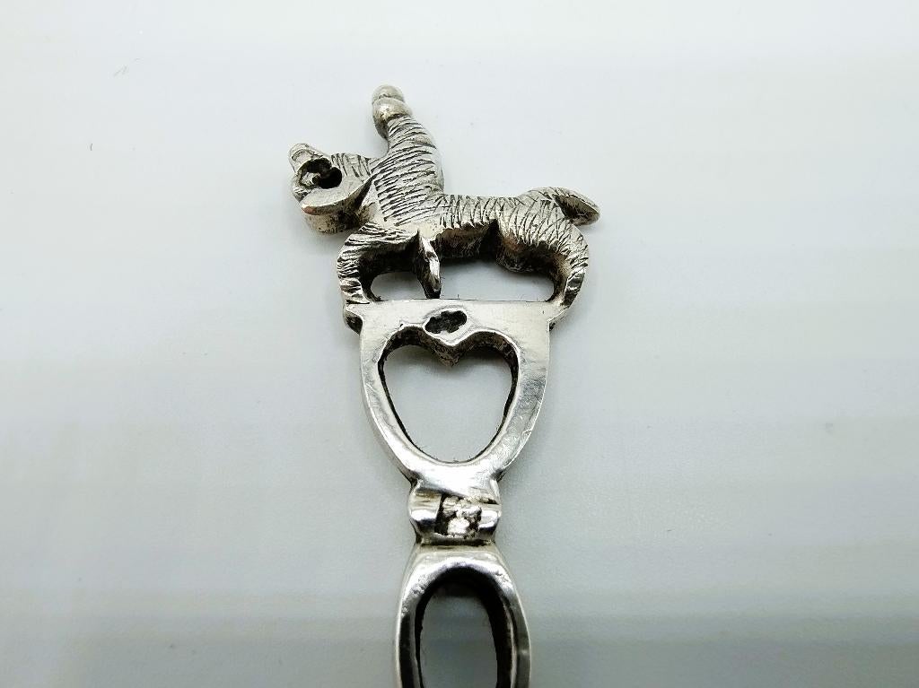 Zilveren pijpenwroeter met ruiter te paard, 19e eeuws, Antiek en Kunst, Antiek | Goud en Zilver, Verzenden, Zilver