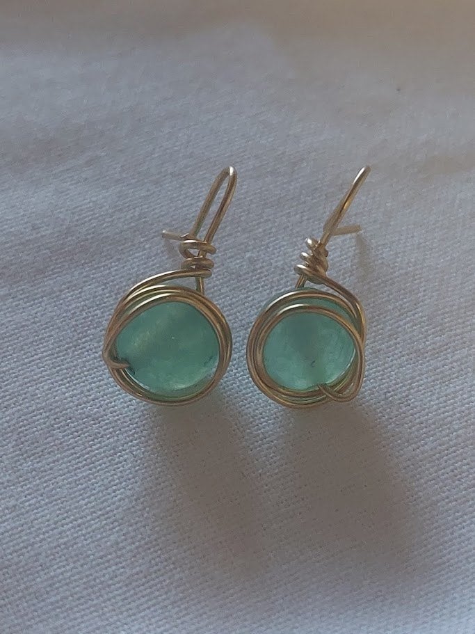 Beeldschone nieuwe  jade oorbellen goud, Hangers, Verzenden, Nieuw, Met edelsteen